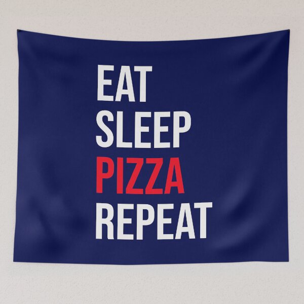 Item preview, Eat Sleep Pizza Repeat designed and sold by CatArtStore.
