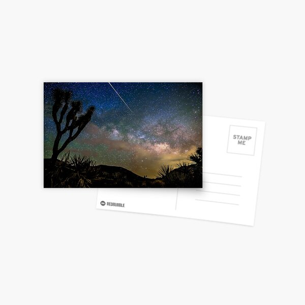 Camelopardalid Meteor Strike Over Joshua Tree Milky Way Postcard