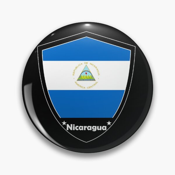 Artikelvorschau, Nicaragua Flaggenabzeichen entworfen und verkauft von Gina-Driada.