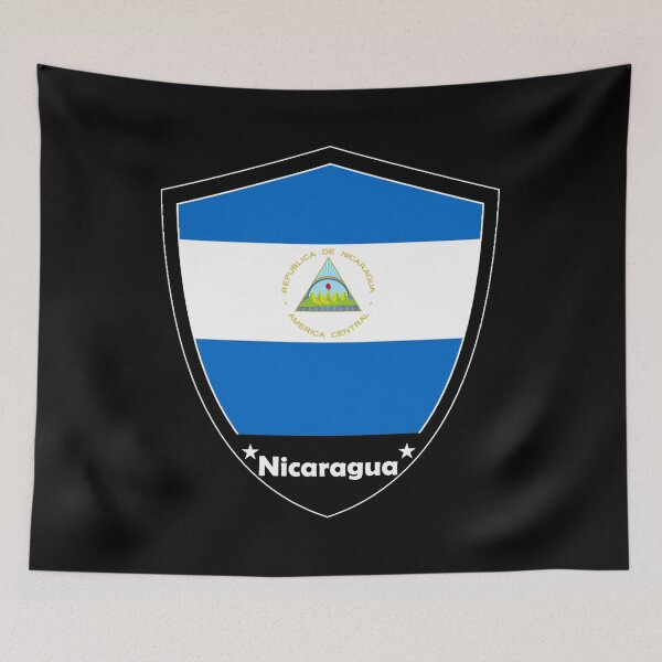 Artikelvorschau, Nicaragua Flaggenabzeichen entworfen und verkauft von Gina-Driada.