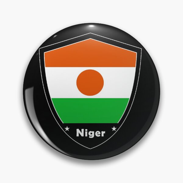Item preview, Niger Flag Badge designed and sold by Gina-Driada.