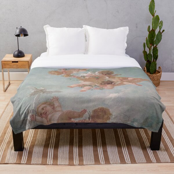 Cherubs Renaissance Aesthetic Throw Blanket