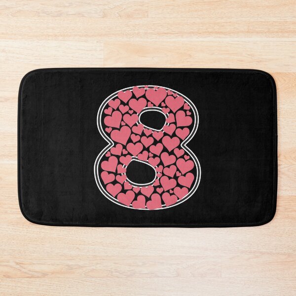 Item preview, Number 8 filled with pink hearts designed and sold by Rhu Creations.