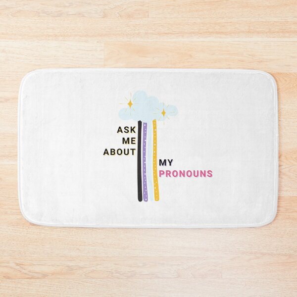Item preview, Ask Me About My Pronouns Enby Pride designed and sold by SapphicGrapphic .
