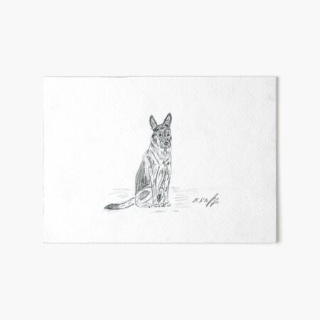 Animals Dogs German Shepherd Dog Art Board Print