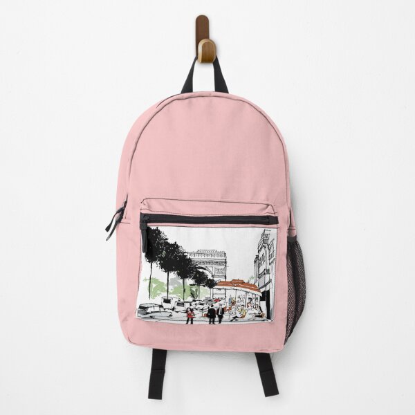 Item preview, Elegant Paris sketchbook print, Champs Elysees, France designed and sold by Al Benge - NZ & Australian Art.