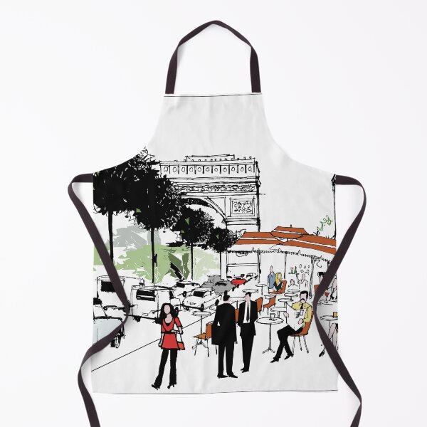 Item preview, Elegant Paris sketchbook print, Champs Elysees, France designed and sold by Al Benge - NZ & Australian Art.