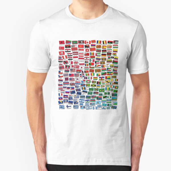 World Flags Slim Fit T-Shirt