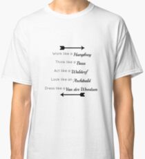 Camiseta clásica Diseño de rasgos Gossip Girl