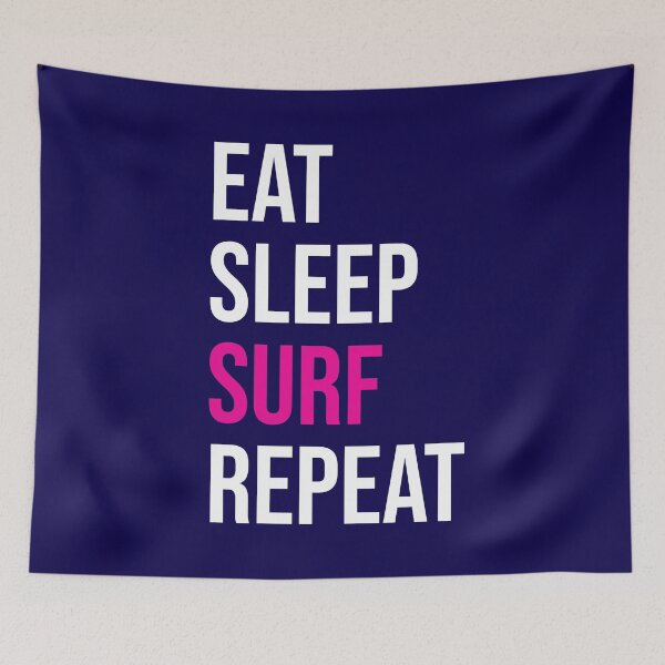 Item preview, Eat Sleep Surf Repeat designed and sold by CatArtStore.