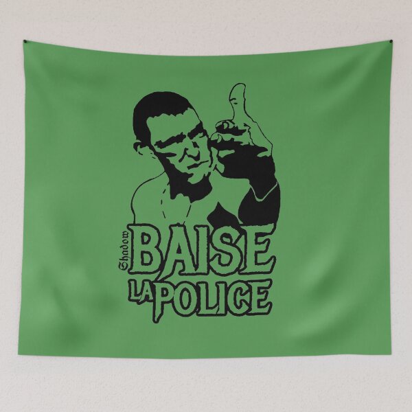Item preview, Vincent Cassel - La Haine - Baise La Police designed and sold by Shadow Est. 2014.
