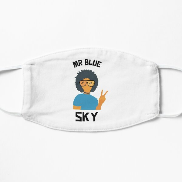 Mr Blue Sky Face Masks Redbubble - roblox song mr blue sky