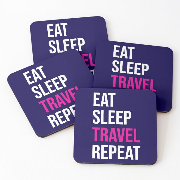 Artikelvorschau, Eat Sleep Travel Repeat entworfen und verkauft von CatArtStore.
