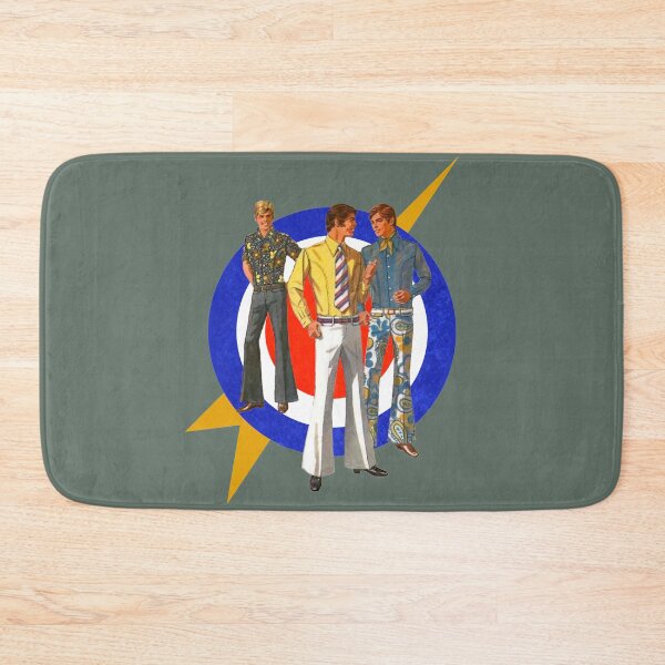 Item preview, Three Mod Sixties 1960s Vintage Fashion Men with Mod Target designed and sold by KALEIDOSCOPE UK.