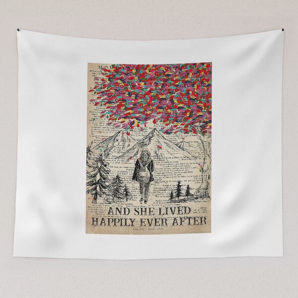 Item preview, Hiking Tree And She Lived Happily Ever After Dictionary Poster designed and sold by SamYMay.
