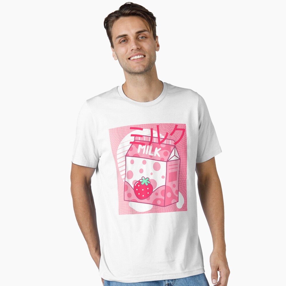 Strawberry Milk Pink Japanese Retro 90s