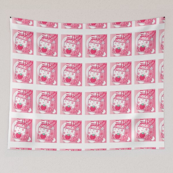 Item preview, Strawberry Milk Pink Japanese Retro 90s designed and sold by markknotts.