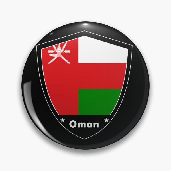 Item preview, Oman Flag Badge designed and sold by Gina-Driada.