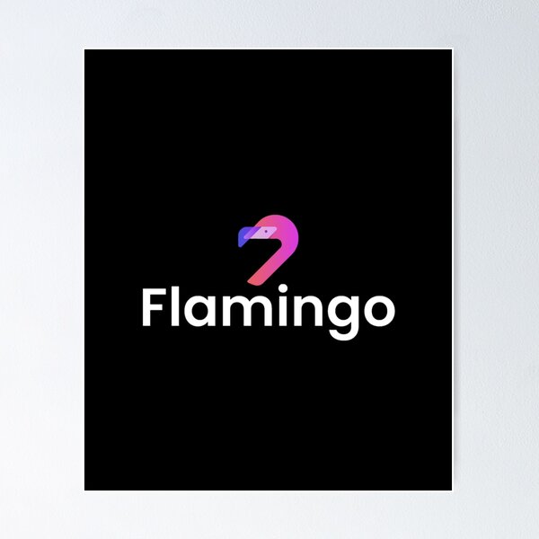 Item preview, Cryptocurrency: Flamingo Finance (FLM) black with text designed and sold by Bouzdesigns.