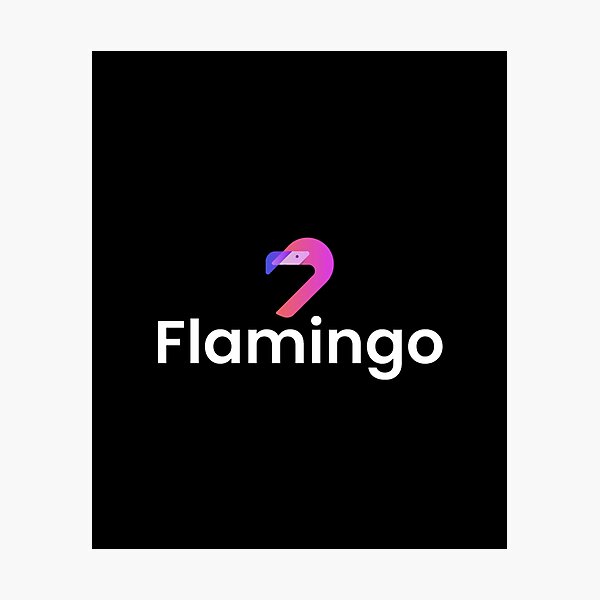 Item preview, Cryptocurrency: Flamingo Finance (FLM) black with text designed and sold by Bouzdesigns.