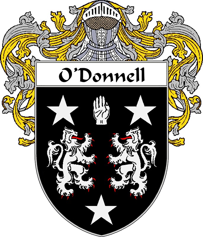 o-donnell-coat-of-arms-family-crest-stickers-by-william-martin