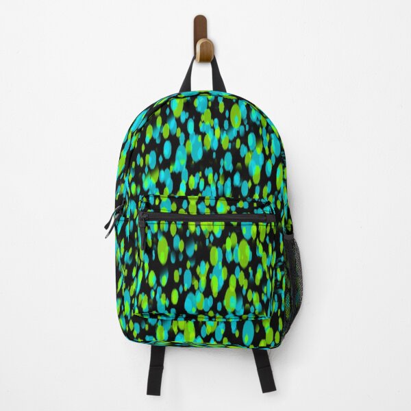Item preview, little dots pattern green and blue color (black background) designed and sold by riceayoj.