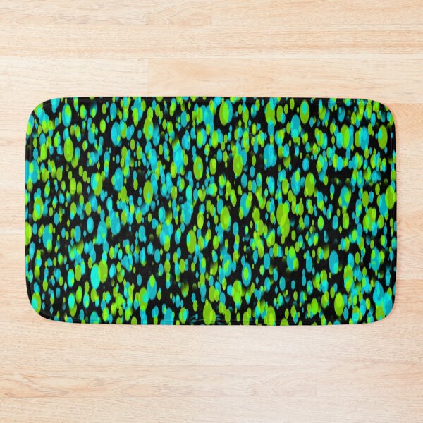 Item preview, little dots pattern green and blue color (black background) designed and sold by riceayoj.