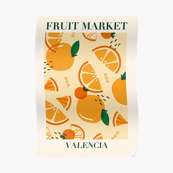 Valencia fruits Poster