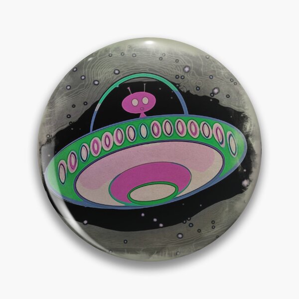 Item preview, Retro Alien and UFO Cartoon- Cute and Funny designed and sold by Cosmic-Ferret.