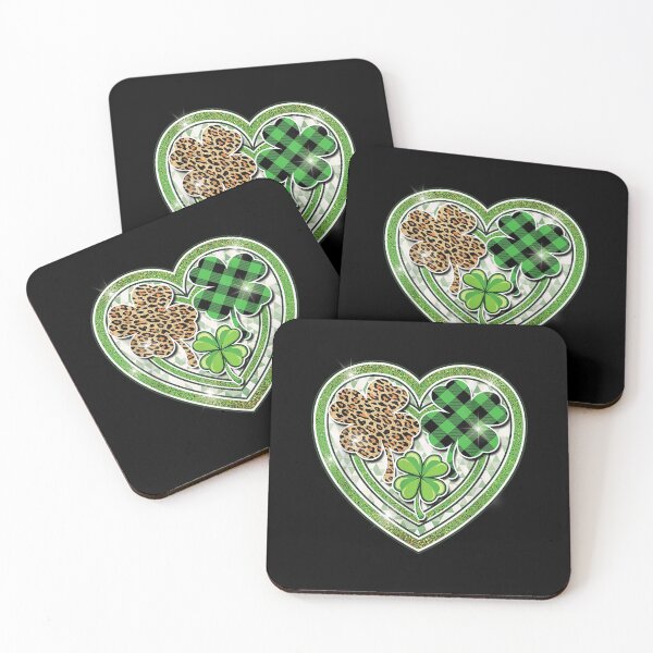 Item preview, St Patricks Day Women Green Buffalo Plaid Leopard Shamrock  designed and sold by sariyahharry.