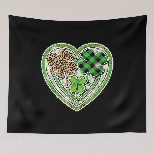 Item preview, St Patricks Day Women Green Buffalo Plaid Leopard Shamrock  designed and sold by sariyahharry.