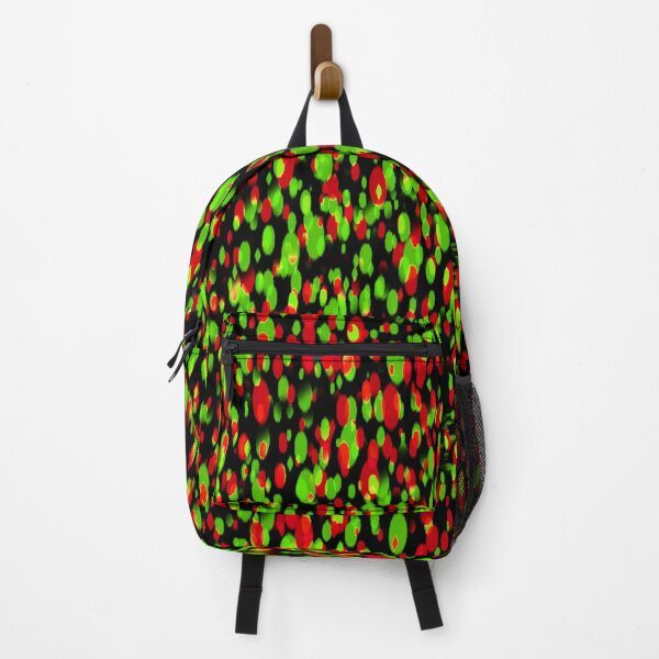 Item preview, little dots pattern green and red color (black background) designed and sold by riceayoj.