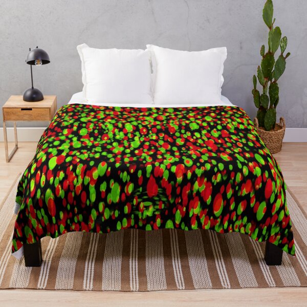 Item preview,  little dots pattern green and red color (black background) designed and sold by riceayoj.