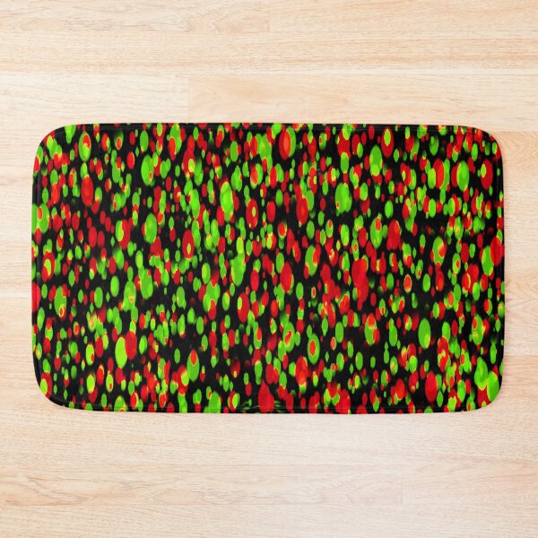 Item preview,  little dots pattern green and red color (black background) designed and sold by riceayoj.