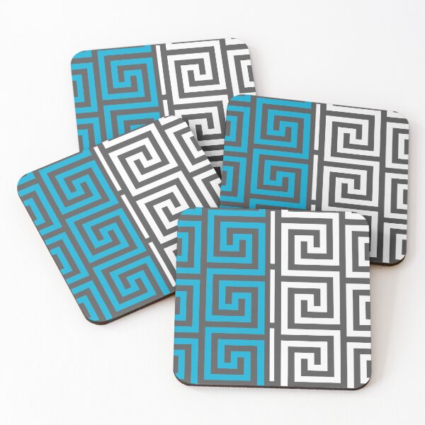 Item preview, Funky geometric pattern in blue designed and sold by DeliriousSteve.
