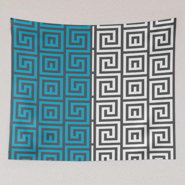 Item preview, Funky geometric pattern in blue designed and sold by DeliriousSteve.