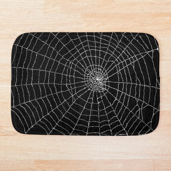 Cobweb spiderweb motif Bath Mat