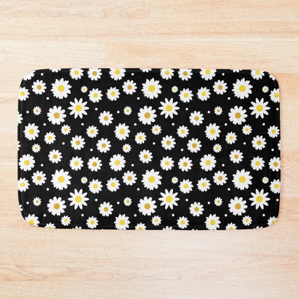 Item preview, Floral Summer Daisies Pattern On Black designed and sold by Hixon House.