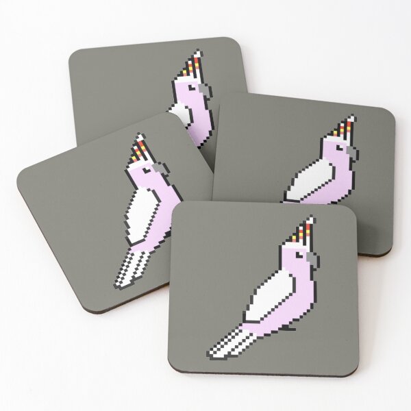 Item preview, Pixel Art Major Mitchell's Cockatoo designed and sold by Sauropsida.