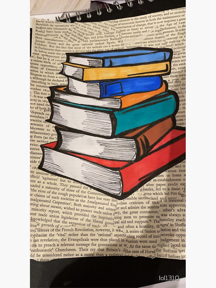 Books Sticker for Sale by deepfuze