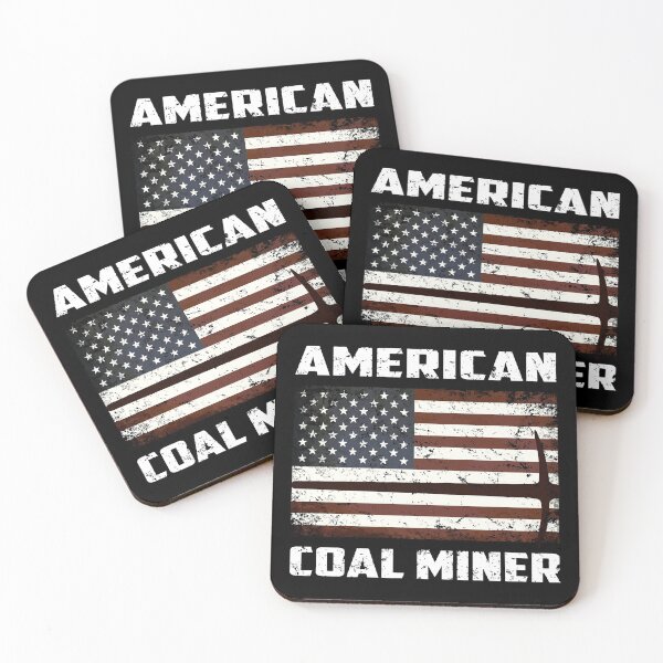 Item preview, American Coal Miner Profession Gift Us Flag Mining Pick Axe designed and sold by pourvasecandi.