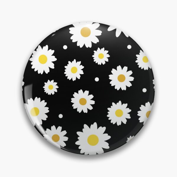 Item preview, Floral Summer Daisies Pattern On Black designed and sold by Hixon House.