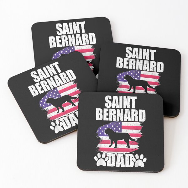 Item preview, Saint Bernard Dad Dog Lover American Us Flag  designed and sold by sariyahharry.