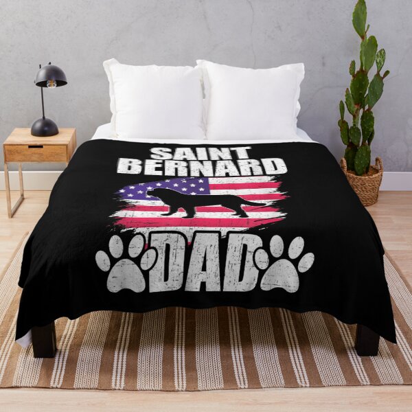 Item preview, Saint Bernard Dad Dog Lover American Us Flag designed and sold by sariyahharry.