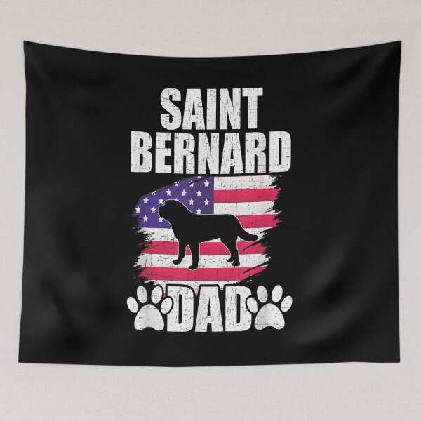 Item preview, Saint Bernard Dad Dog Lover American Us Flag  designed and sold by sariyahharry.