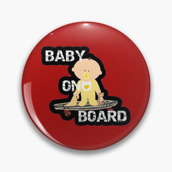 Item preview, baby on board skateboard cute face designed and sold by inachapman.