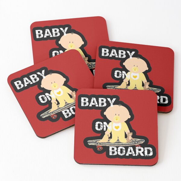 Item preview, baby on board skateboard cute face designed and sold by inachapman.