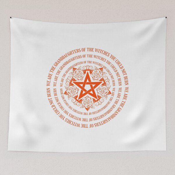 Item preview, We are the granddaughters of the witches you could not burn - pentagram - orange designed and sold by Live2211.