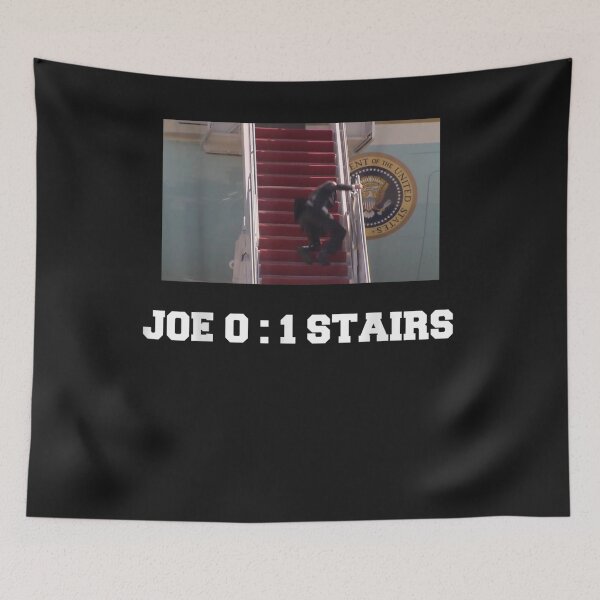 Item preview, Joe Biden Falling Down Stairs Joe Vs Stairs Funny Political T-Shirt designed and sold by Lukifo-Paladin.