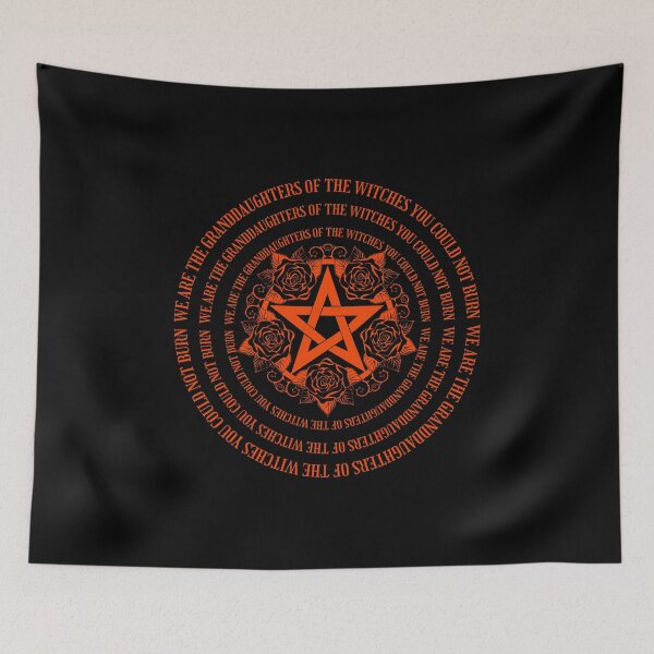 Item preview, We are the granddaughters of the witches you could not burn - pentagram - orange designed and sold by Live2211.